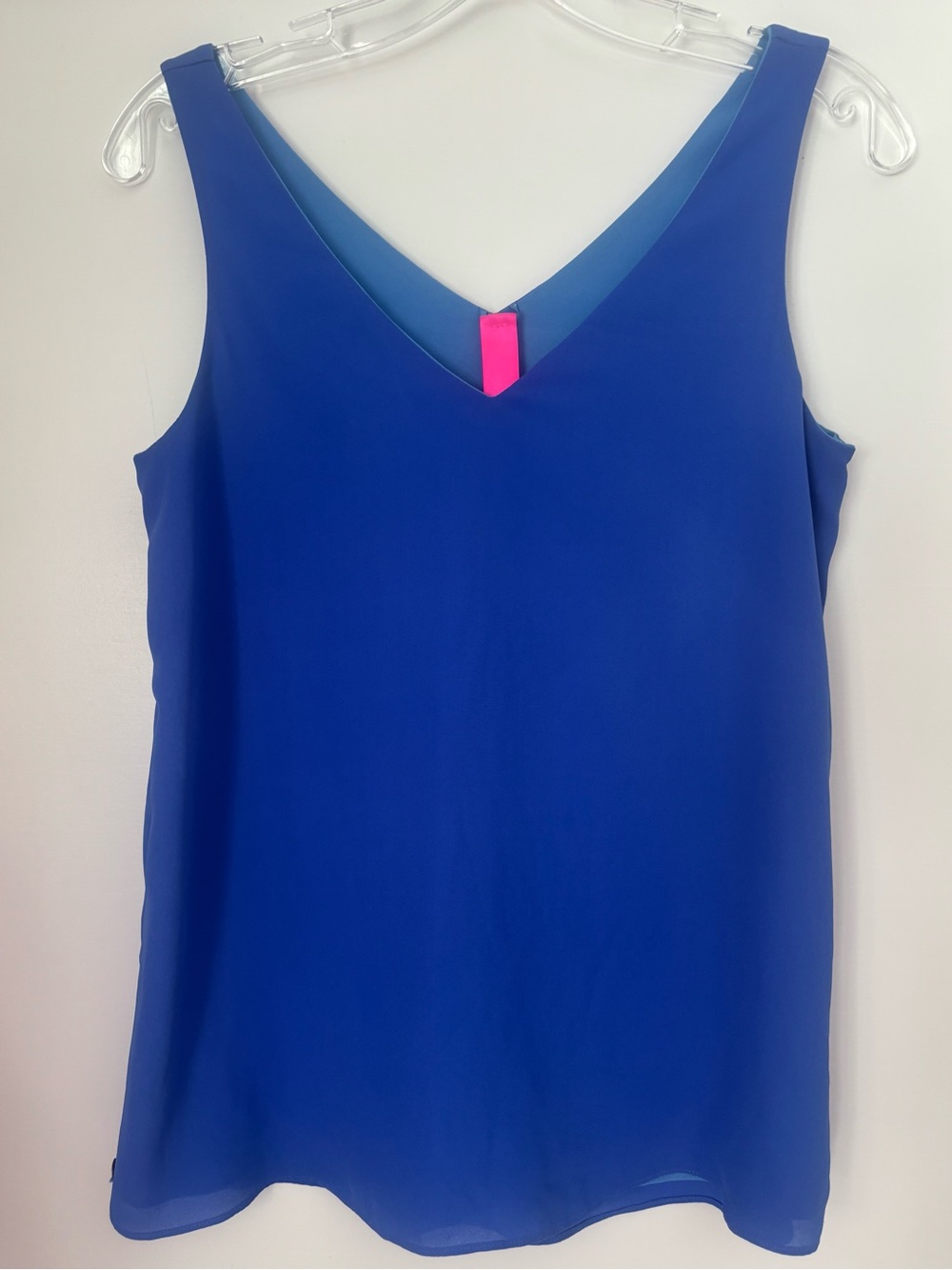 Lilly Pulitzer Blue Florin reversible V-Neck Sleeveless Tank size XS